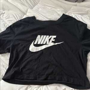 Nike Black Tee with White Logo